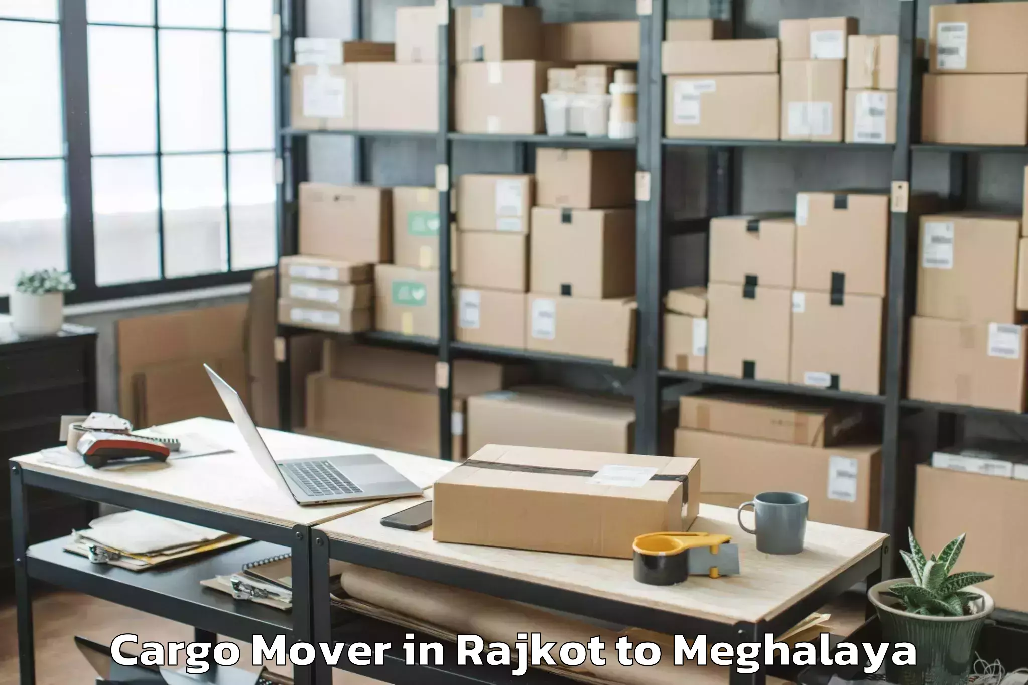 Book Rajkot to Khatarshnong Laitkroh Cargo Mover Online